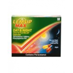 Lemsip Max Day and Night Cold and Flu Relief Capsules - 2 x 8 Capsules