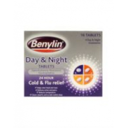 Benylin Day & Night 24 hour Cold and Flu Relief - 16 tablets