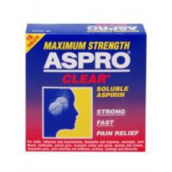 Maximum Strength Aspro Clear - 16 Tablets
