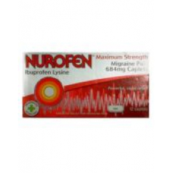 Nurofen Maximum Strength Migraine Pain 684mg Caplets, 12's -