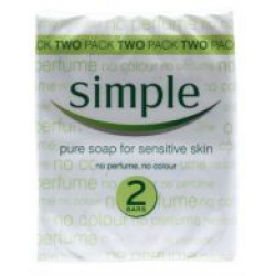 Simple Pure Soap Bar for Sensitive Skin 2 x 125g
