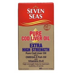 Seven Seas Pure Cod Liver Oil - Extra High Strength - 30 capsules (gelatin free)