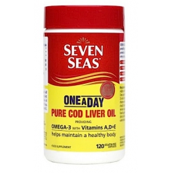 Seven Seas One-A-Day Pure Cod Liver Oil - 120 Capsules