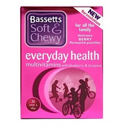 Bassetts Soft and Chewy Everyday health multivitamins with blueberry & lycopene - 30 one a day pastilles